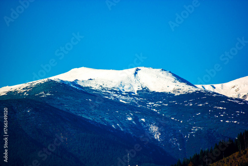 snow covered mountains
