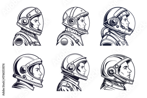 Astronaut Space Helmet SVG