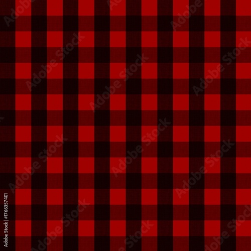 red gingham background