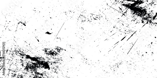Black and White Grunge Texture Background with Abstract Rough Surface Distressed Vintage Urban Wall Effect.