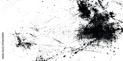 Black and White Grunge Texture Background with Abstract Rough Surface Distressed Vintage Urban Wall Effect.