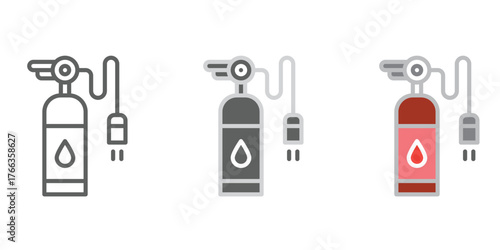 Outline and Color Fire Controller Vector Icons