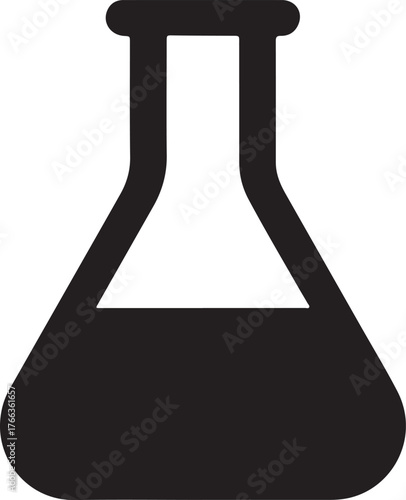 test tube and laboratory flask vector icon illustration