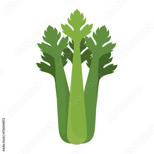 Fresh celery vector logo icon flat design