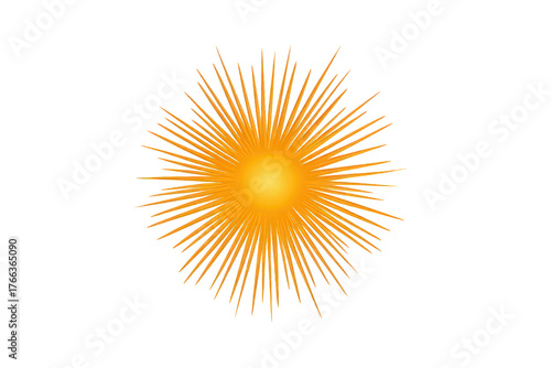 Abstract Digital Artwork Golden Bursting Star Shape on Black Background