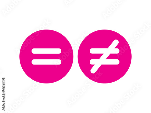 equal and unequal button icon