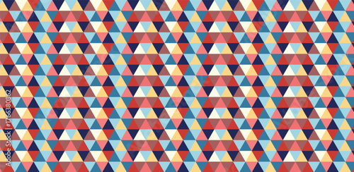 triangle business abstract decoerative seamless vector . Retro pattern of geometric shapes. Colorful mosaic banner background. Geometric hipster retro background with place for your text. 