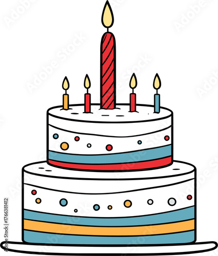생일 케이크 일러스트