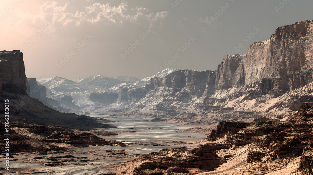 Fototapeta premium Vast Martian-like Canyon Landscape