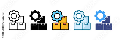 Resource Planning Icon Set Multiple Style Collection