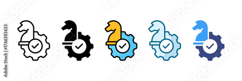 Action Plan Icon Set Multiple Style Collection