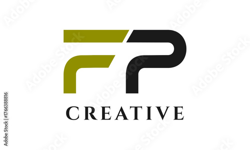Creative FP Letter Logo Design Template