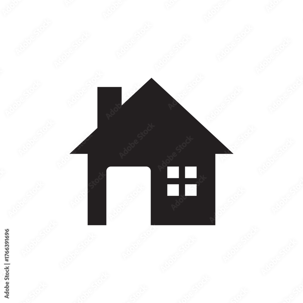Fototapeta premium Solid Home House Building Navigation Vector Icon