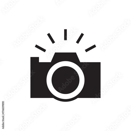Solid Flash On Active Camera Photography Vector Icon