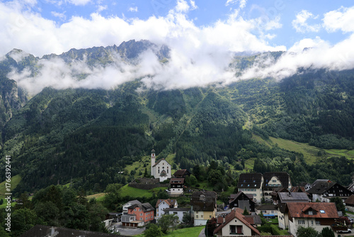 Wallpaper Mural View of the small village of Wassen in the Swiss Alps Torontodigital.ca