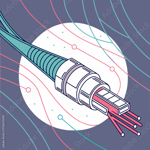 Fiber optic cable illustration
