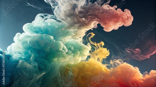Abstract Clouds Art – A Masterpiece of Transparent Creativity and Luminous Ink Flow