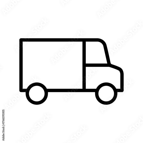 Truck vector icon. Lorry illustration sign. Autotruck symbol or logo.