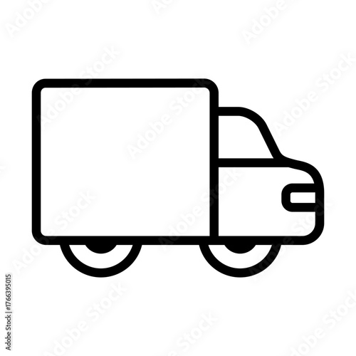 Truck vector icon. Lorry illustration sign. Autotruck symbol or logo.