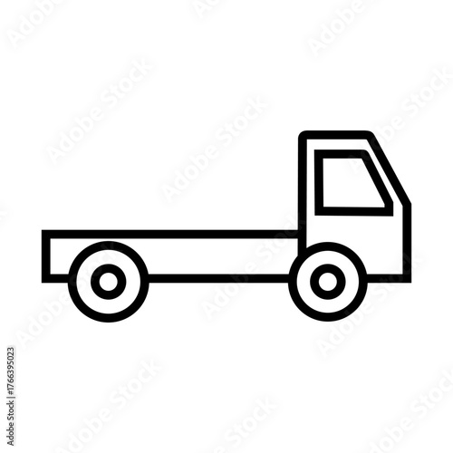 Truck vector icon. Lorry illustration sign. Autotruck symbol or logo.