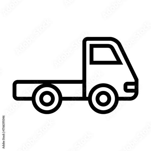 Truck vector icon. Lorry illustration sign. Autotruck symbol or logo.