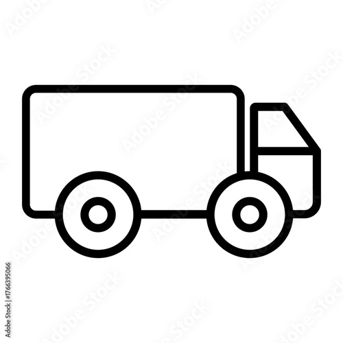 Truck vector icon. Lorry illustration sign. Autotruck symbol or logo.