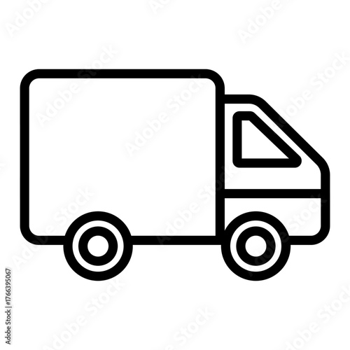 Truck vector icon. Lorry illustration sign. Autotruck symbol or logo.