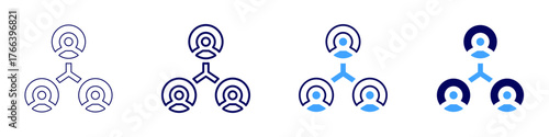 Connect addon icon in 4 different styles. Thin Line, Line, Bold Line, Duotone. Duotone style. Editable stroke