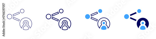 Connect forum icon in 4 different styles. Thin Line, Line, Bold Line, Duotone. Duotone style. Editable stroke