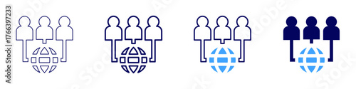Connect plugin icon in 4 different styles. Thin Line, Line, Bold Line, Duotone. Duotone style. Editable stroke