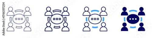 Connect service icon in 4 different styles. Thin Line, Line, Bold Line, Duotone. Duotone style. Editable stroke