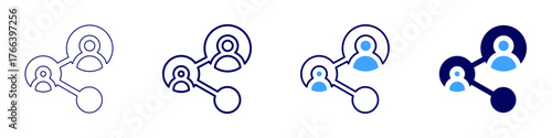Connect server icon in 4 different styles. Thin Line, Line, Bold Line, Duotone. Duotone style. Editable stroke