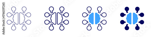 Connect session icon in 4 different styles. Thin Line, Line, Bold Line, Duotone. Duotone style. Editable stroke