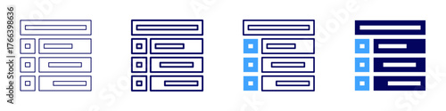 Project baseline icon in 4 different styles. Thin Line, Line, Bold Line, Duotone. Duotone style. Editable stroke