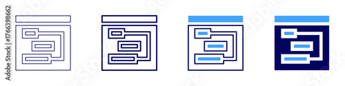 Project closure icon in 4 different styles. Thin Line, Line, Bold Line, Duotone. Duotone style. Editable stroke