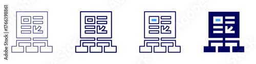 Project integration icon in 4 different styles. Thin Line, Line, Bold Line, Duotone. Duotone style. Editable stroke