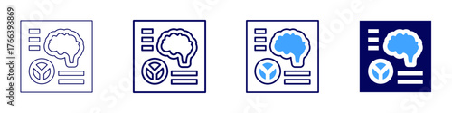 Project insight icon in 4 different styles. Thin Line, Line, Bold Line, Duotone. Duotone style. Editable stroke