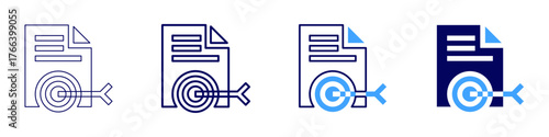 Project type icon in 4 different styles. Thin Line, Line, Bold Line, Duotone. Duotone style. Editable stroke