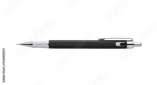 Mechanical pencil isolated on transparent background, a precision writing tool for drafting, sketching, and detailed work, providing consistent line width and control