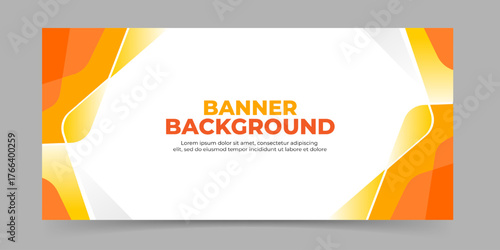 Orange yellow abstract banner background
