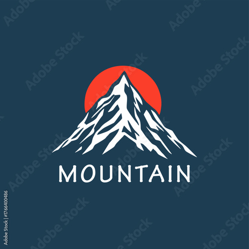 Mountain adventure logo vector illustration