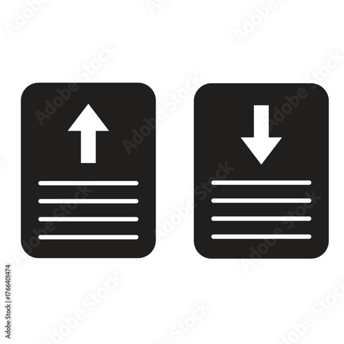 Business contract and legal agreement document icons vector