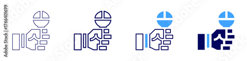 Flare wrench icon in 4 different styles. Thin Line, Line, Bold Line, Duotone. Duotone style. Editable stroke