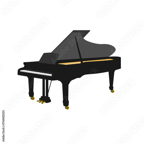 Elegant Black Grand Piano for Musical Performance and Practice