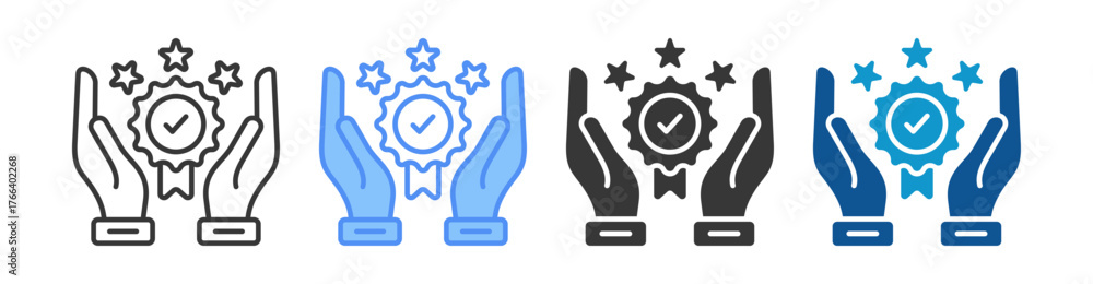 Obraz premium Brand Loyalty Icon Set Multiple Style Collection