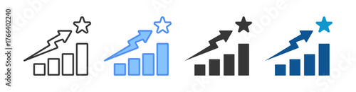 Competitive Advantage Icon Set Multiple Style Collection