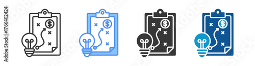 Strategic Planning Icon Set Multiple Style Collection