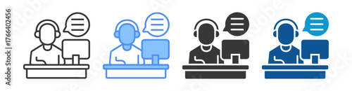 Customer Service Icon Set Multiple Style Collection