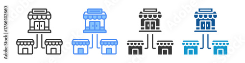 Franchise Icon Set Multiple Style Collection