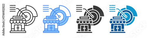 Market Segmentation Icon Set Multiple Style Collection